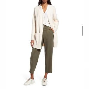 Treasure & Bond Open Front Cotton Blend Cardigan